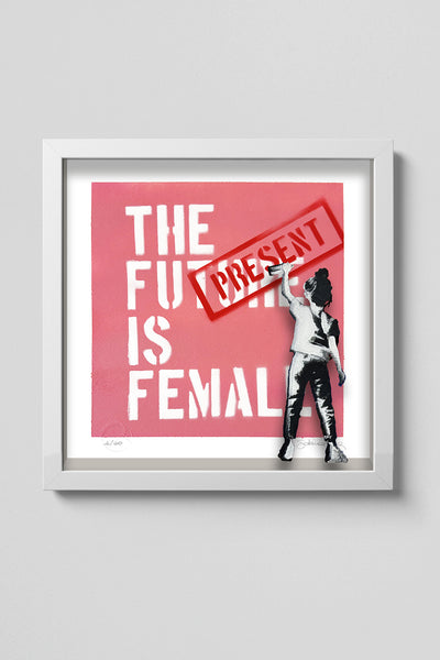 The Present is Female (Stencil Art / Spray Painting)