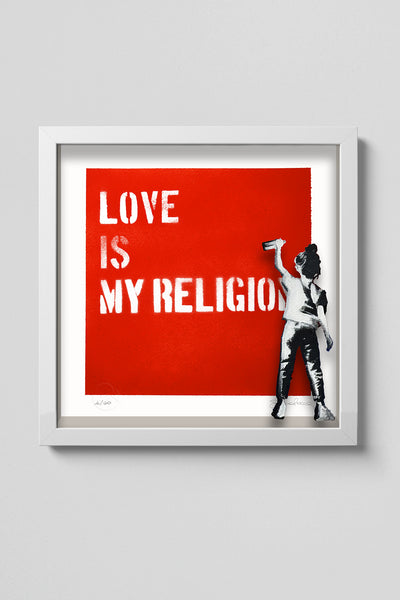Love is my religion (Stencil Art / Spray Painting)