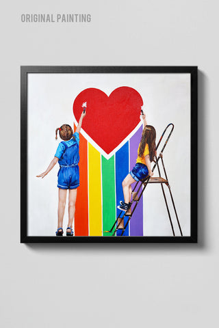 Rainbow Love (Painting)