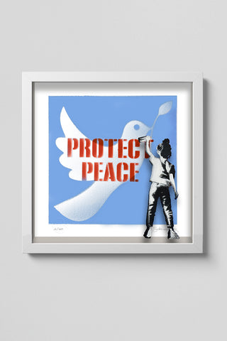 Protect peace (Stencil Art / Spray Painting)